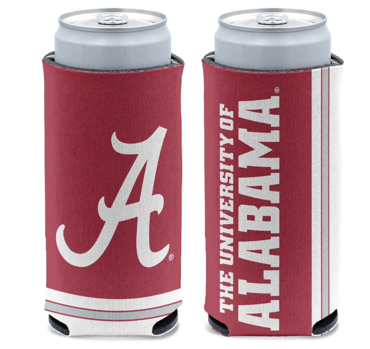 ALA Slim Can Crimson Script "A" Coozie