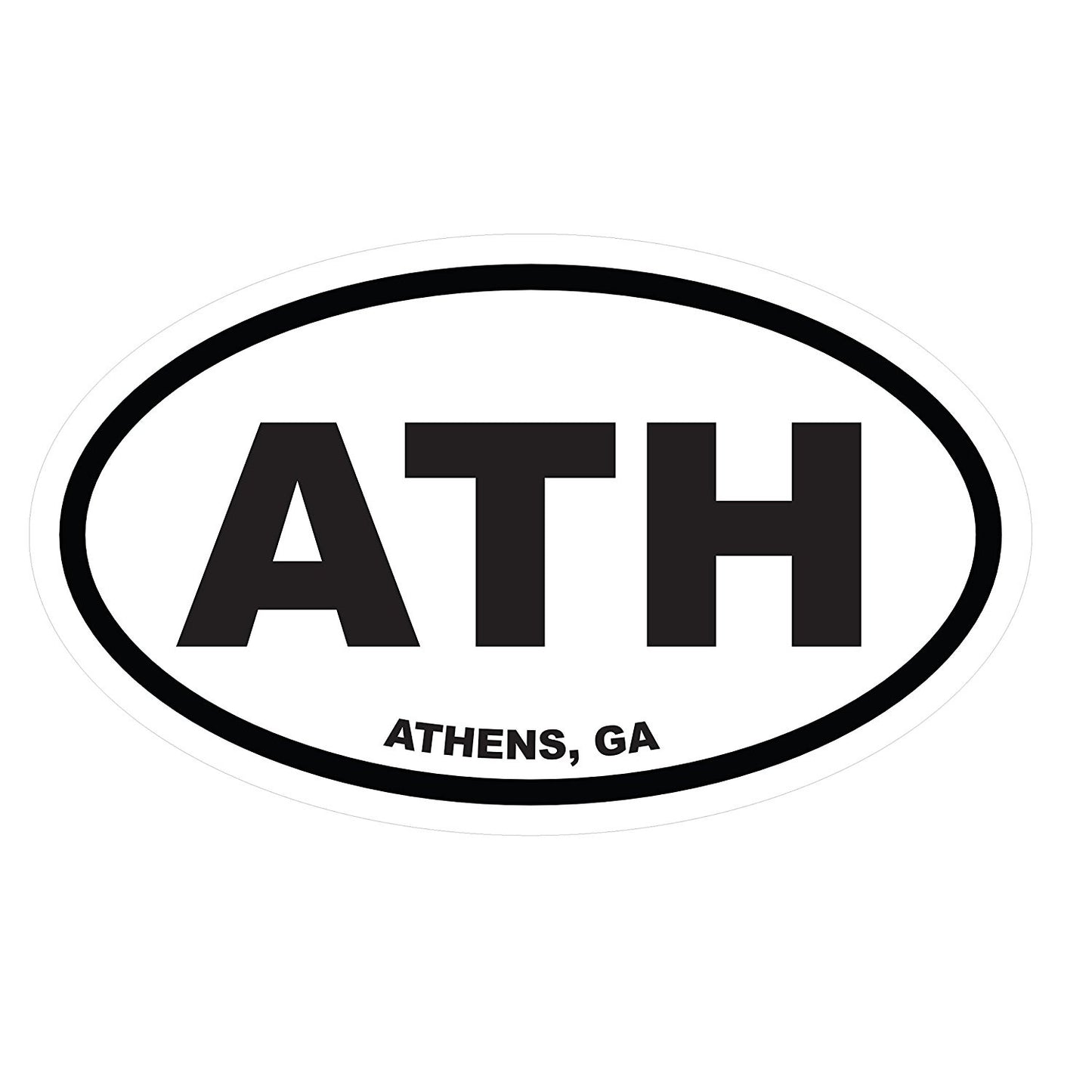 UGA Oval "ATH" Decal 4"