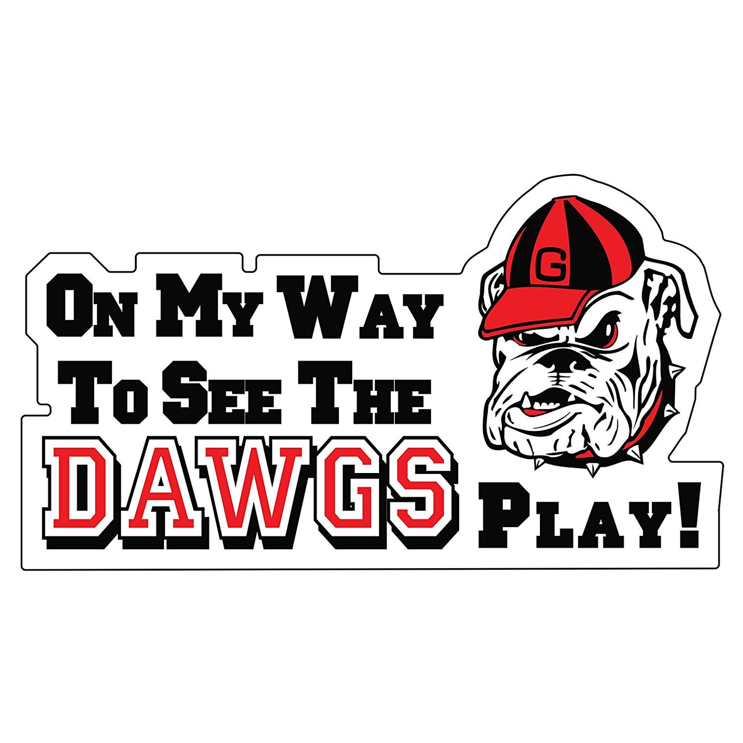 UGA "On My Way To See The Dogs Play" Magnet