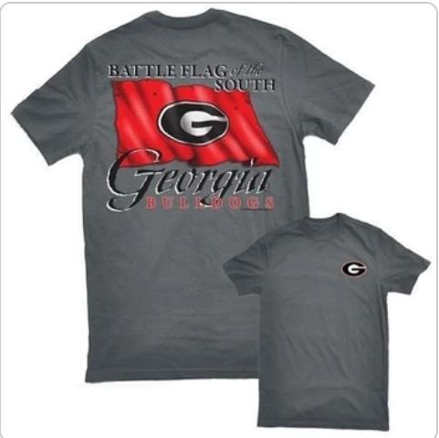 UGA T-shirt Battle Flag