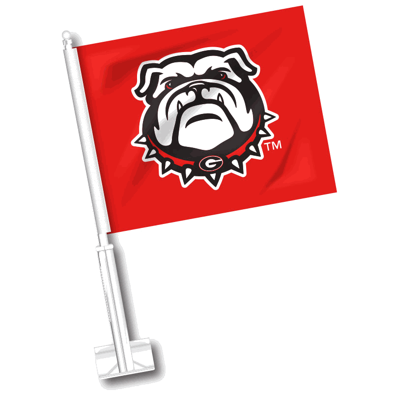 UGA New Dog Car Flag