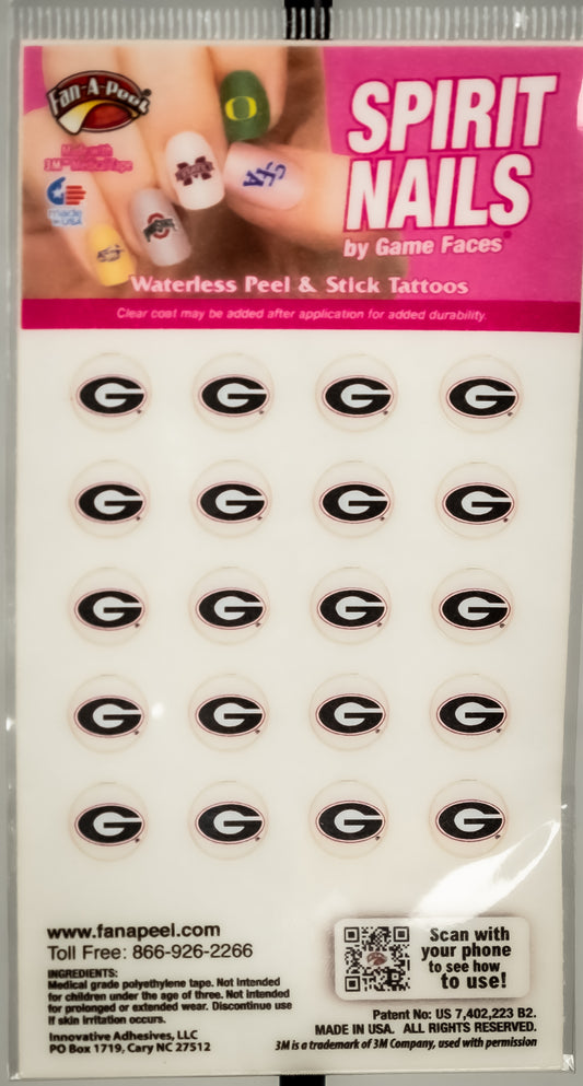 UGA Peel & Stick Nail Tattoos