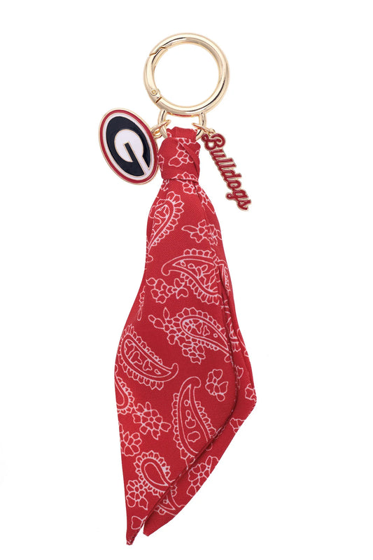 UGA Bulldogs Logo Bandana Bag Charm