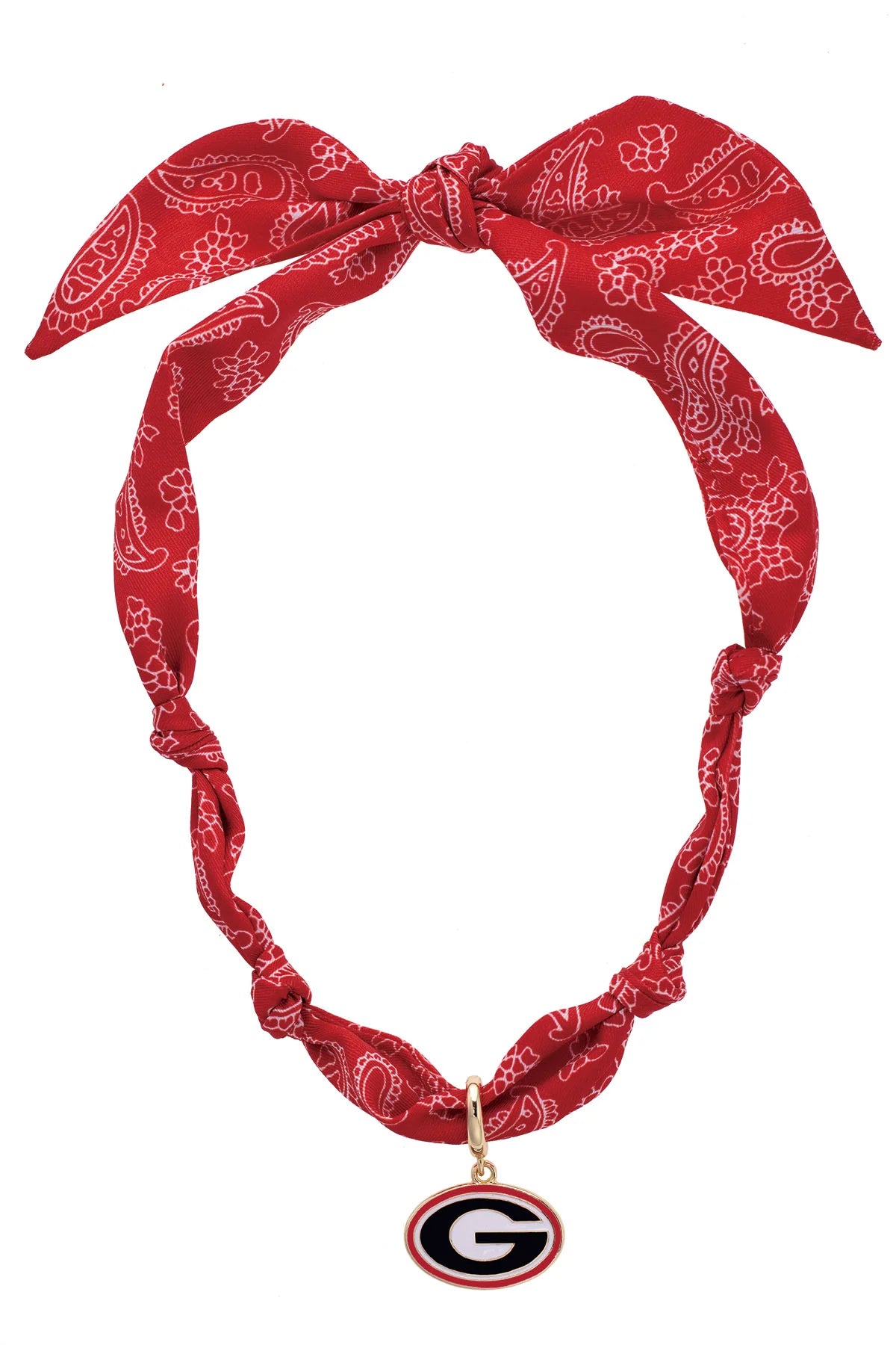 UGA Bulldogs Logo Bandana Scarf Necklace
