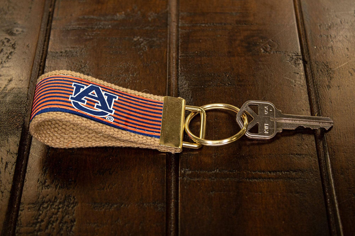 AUB Tigers Pinstripe Ribbon Keychain