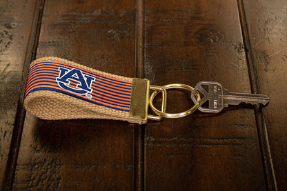 AUB Tigers Pinstripe Ribbon Keychain