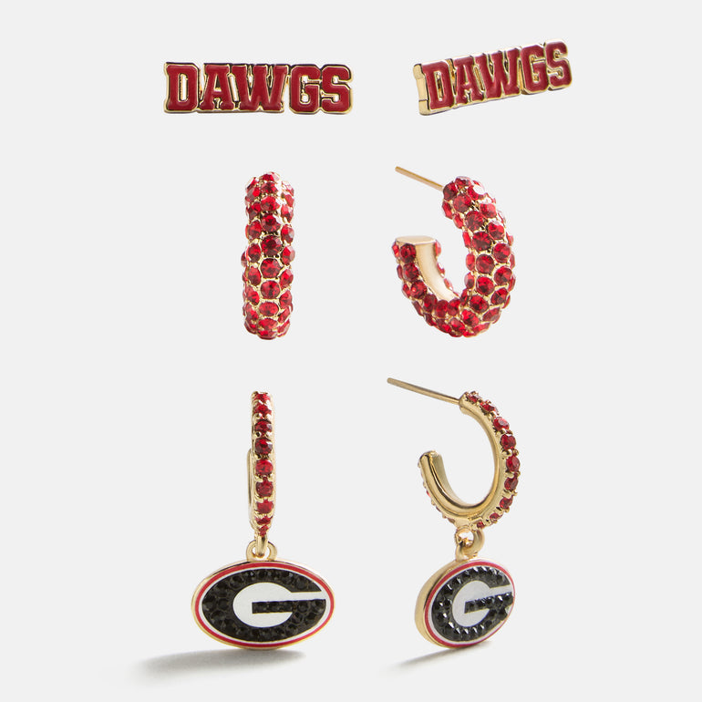 UGA BaubleBar Earrings 3-Pack Set