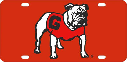 UGA Mirrored Standing Dog License Plate