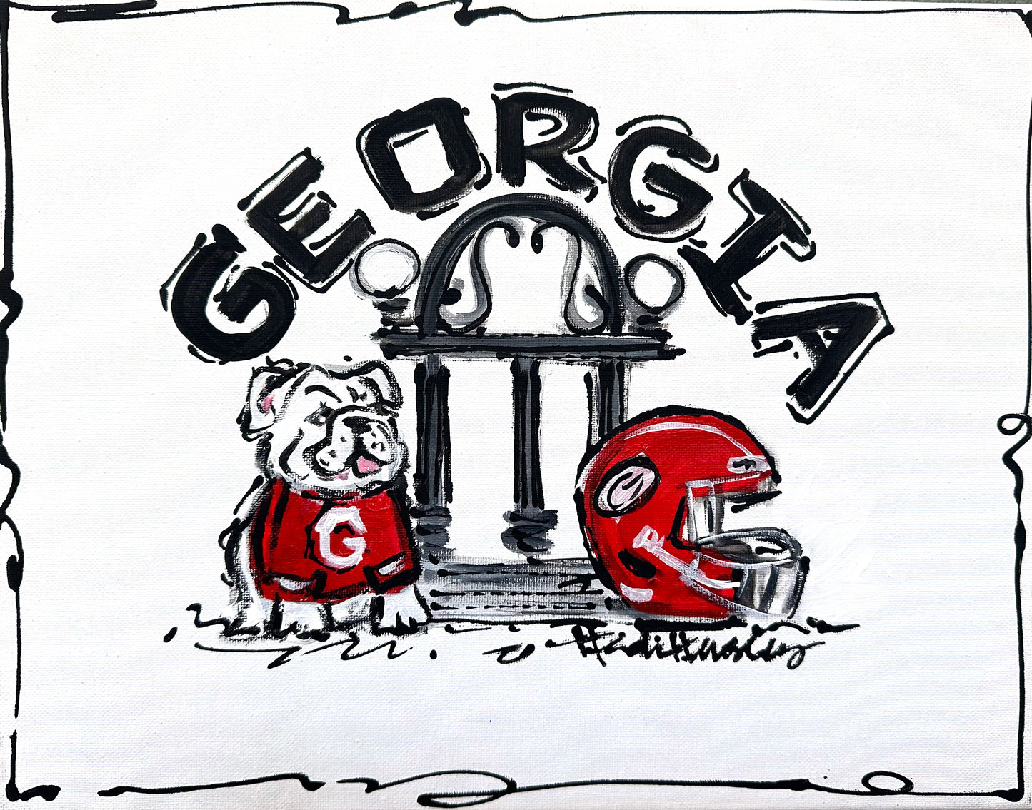 UGA Christmas Ornament by Heidi Hensley