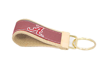 ALA Crimson Tide Pinstripe Ribbon Keychain