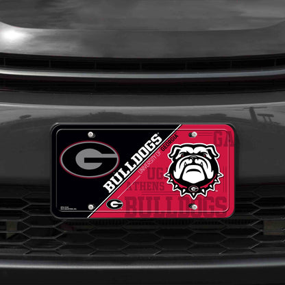 UGA Bulldogs Metal Auto License Tag