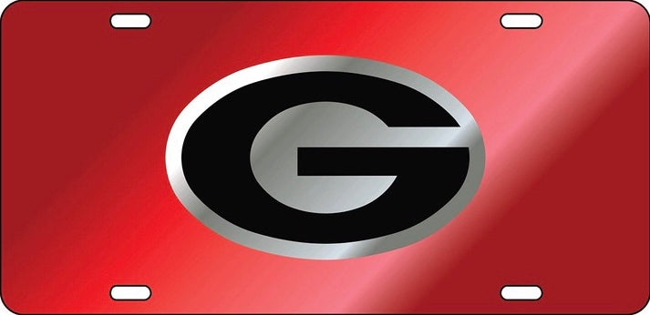 UGA Mirrored Super G License Plate