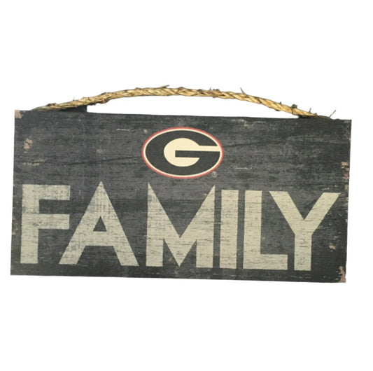 UGA Wooden "FAMILY" Wall Sign