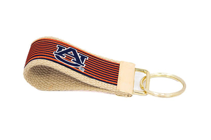 AUB Tigers Pinstripe Ribbon Keychain