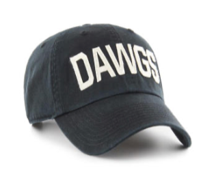 UGA '47 Brand Black DAWGS Finley Clean Up Hat