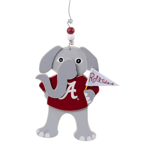 ALA Crimson Tide Big Al Wooden Mascot Ornament
