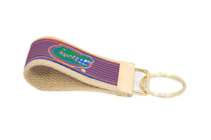 FLA Gators Pinstripe Ribbon Keychain
