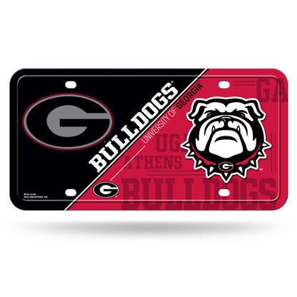 UGA Bulldogs Metal Auto License Tag