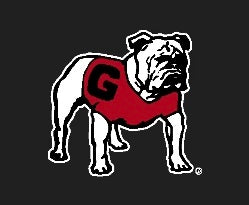 UGA Mirrored Standing Dog License Plate