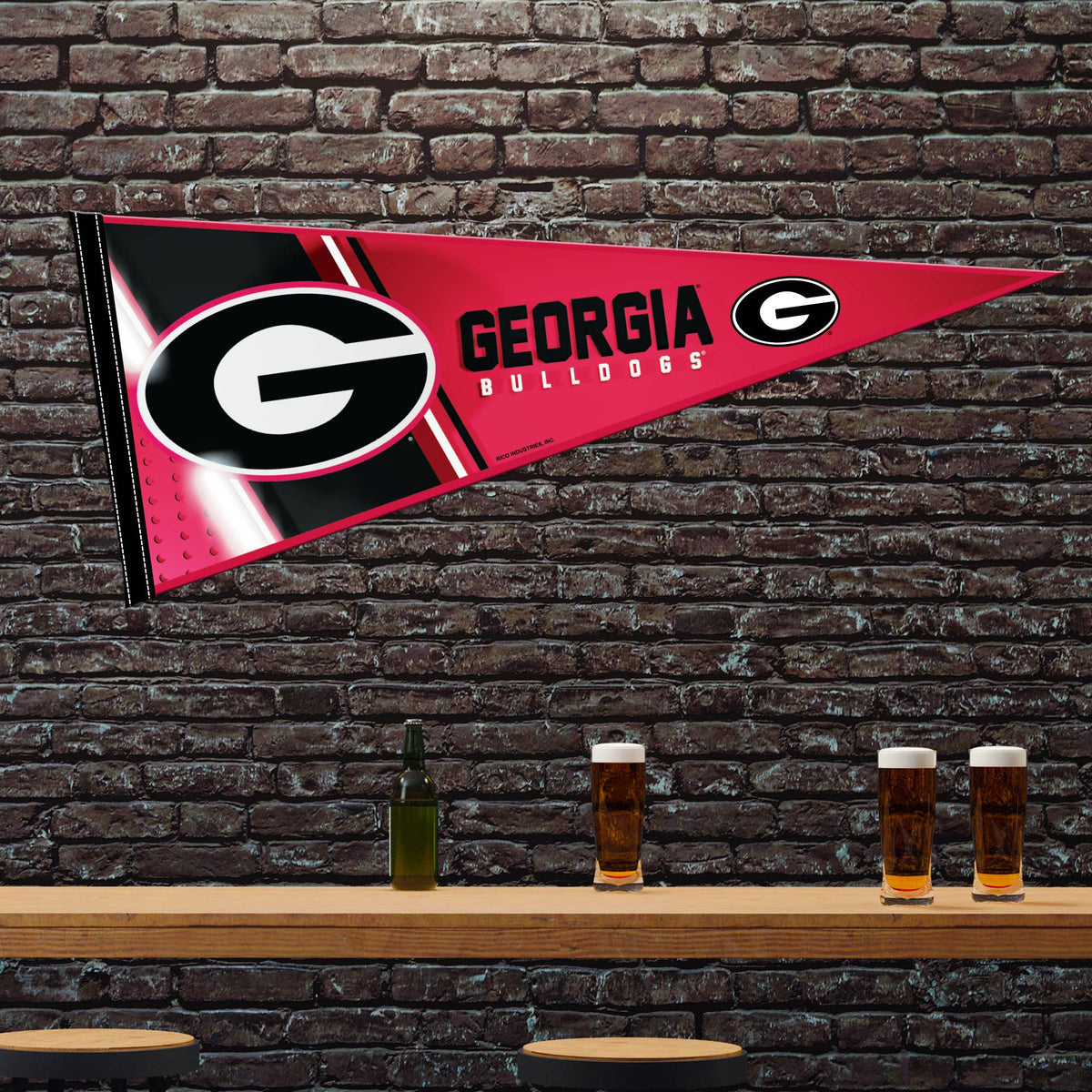 UGA Soft Felt 12X30 Pennant