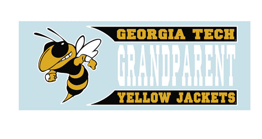 GA Tech Rectangle Grandparent Decal