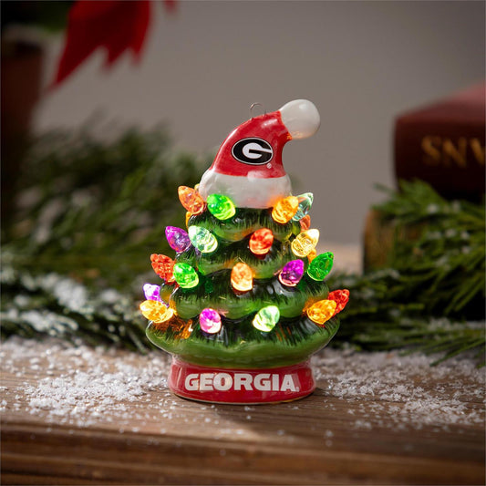 UGA 4" Ceramic LED Christmas Tree Ornament