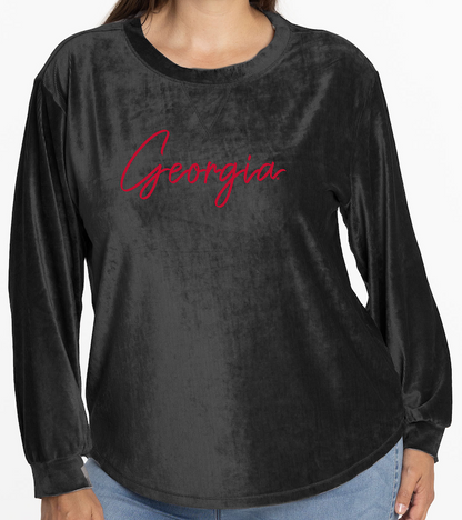 UGA Women's "Carly" GEORGIA Script Sweatshirt