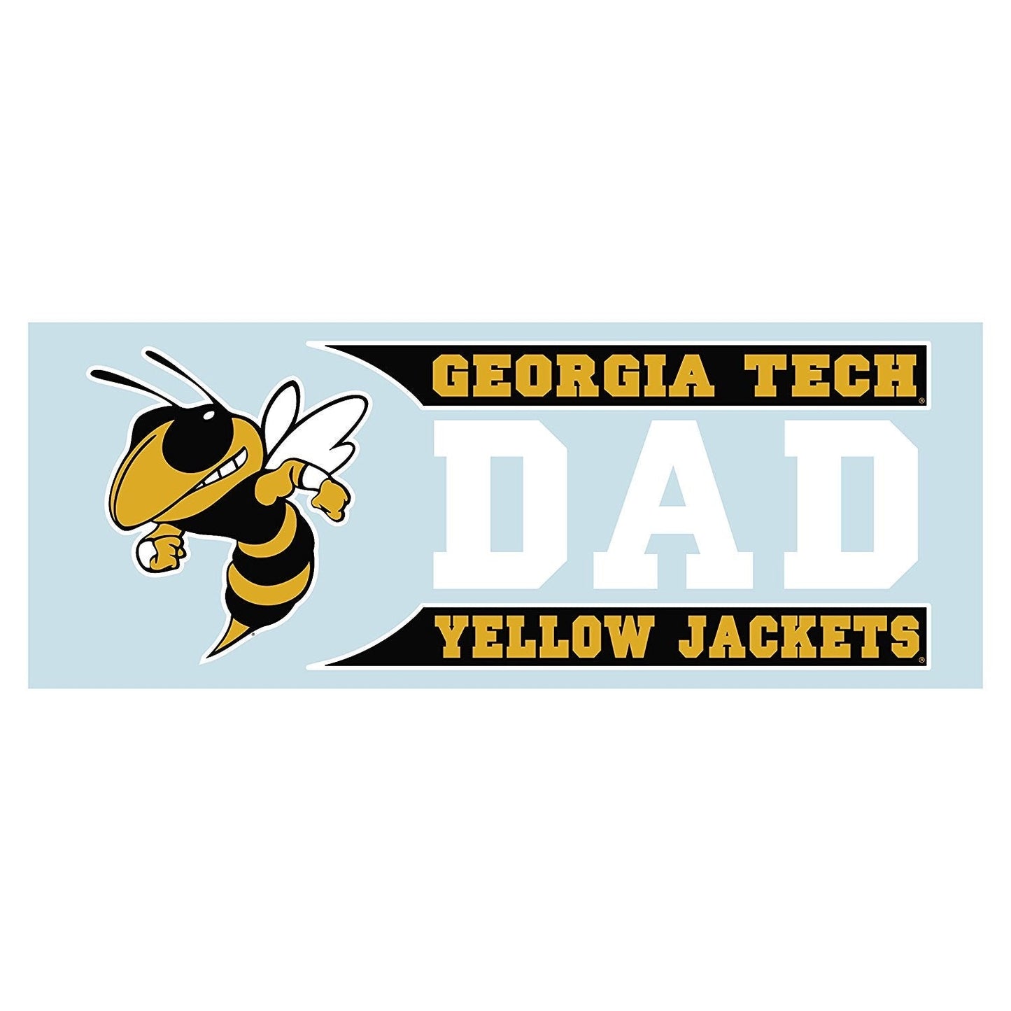 GA Tech Rectangle Dad Decal