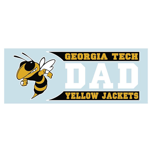 GA Tech Rectangle Dad Decal