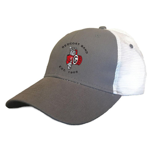 UGA Redcoat Band Gray/White Trucker Mesh Cap