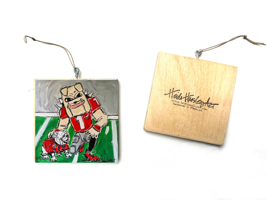 UGA Hairy Dog & Uga Christmas Ornament by Heidi Hensley