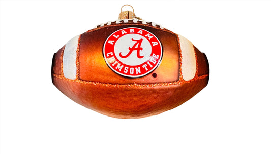 ALA Football Glass Ornament