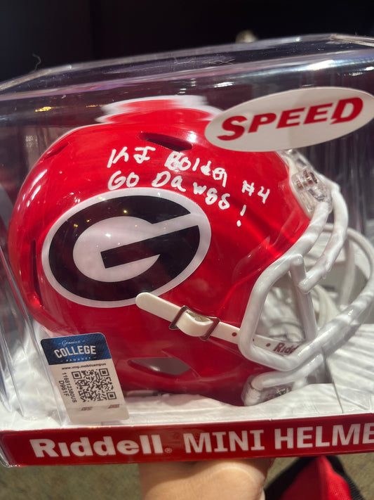 UGA KJ Bolden Signed Riddell Mini Helmet