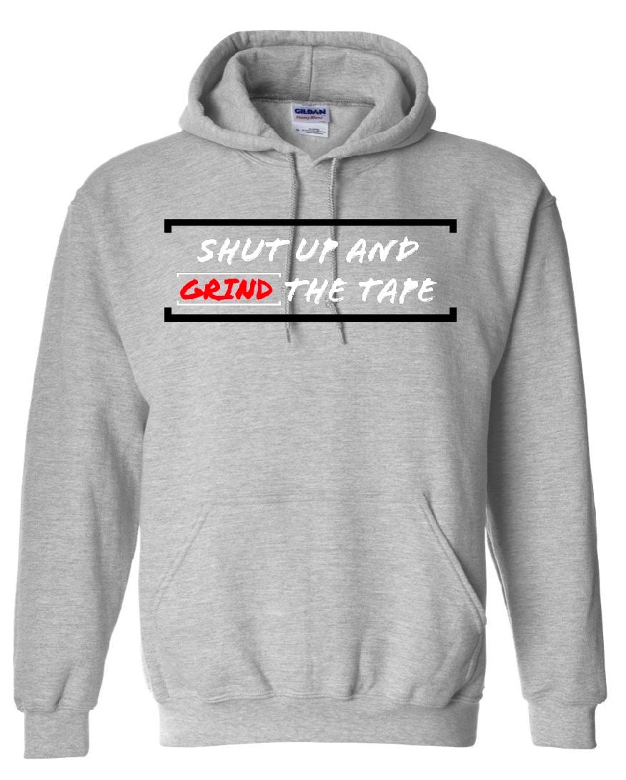 The Film Guy Hoodie Shut Up and Grind the Tape - Gray