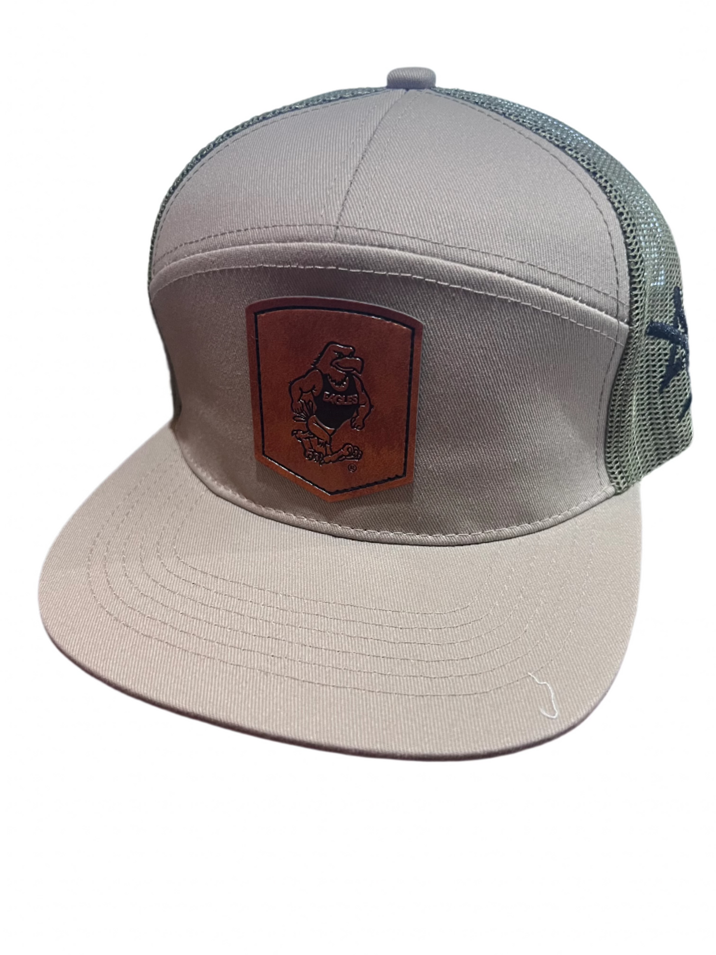 GSU Tan & Green Eagle Hat with Leather Patch