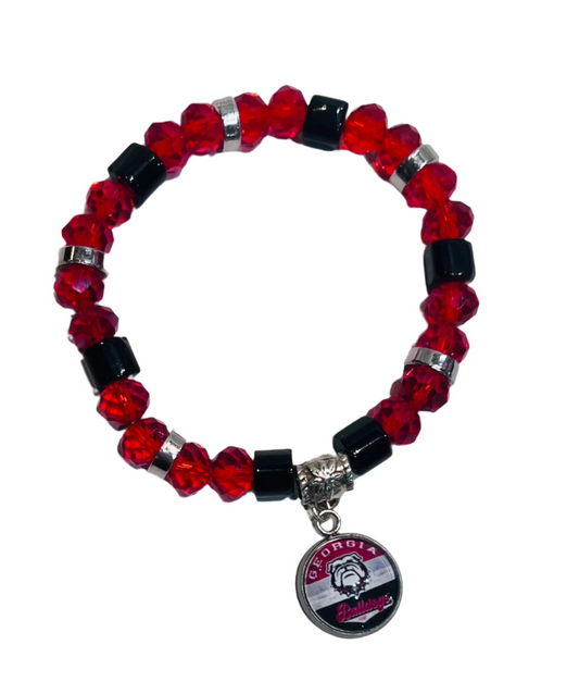 UGA Handmade Beaded Bracelet