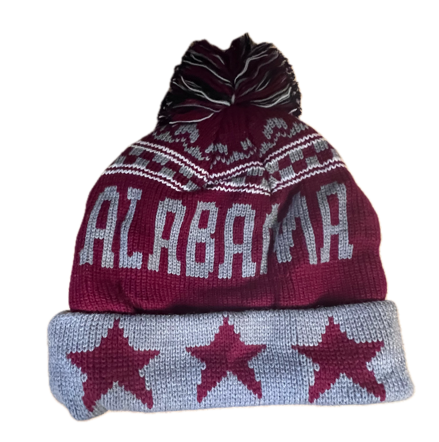 ALA Block Alabama Beanie With Pom