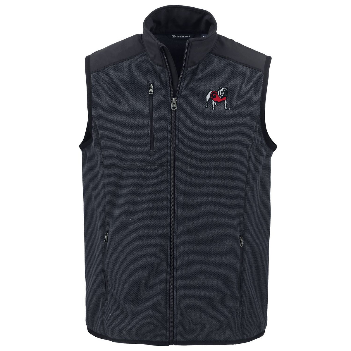 UGA Cutter & Buck Mens Hybrid Full Zip Vest Hunts Point '26