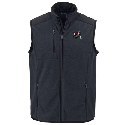UGA Cutter & Buck Mens Hybrid Full Zip Vest Hunts Point '26