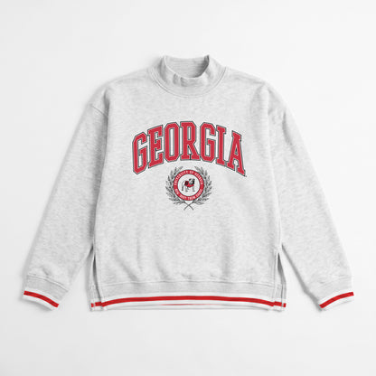 UGA Gameday Couture Ladies Side Slip Turtleneck Pullover