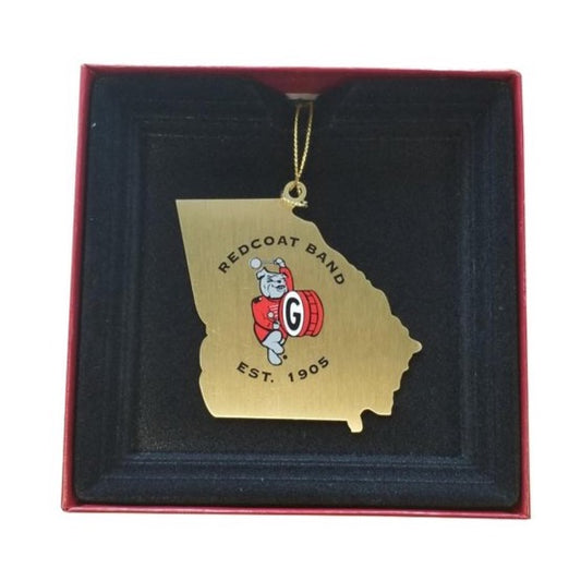 UGA Redcoat Band State Shape Ornament