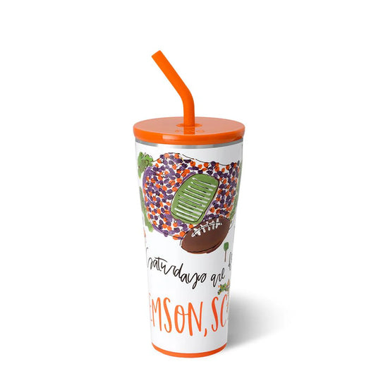 CLE Swig Saturday In Clemson Straw Tumbler 32oz