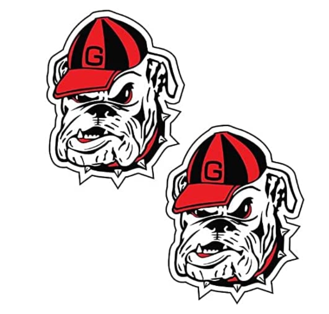 UGA Decal Old Dog Face