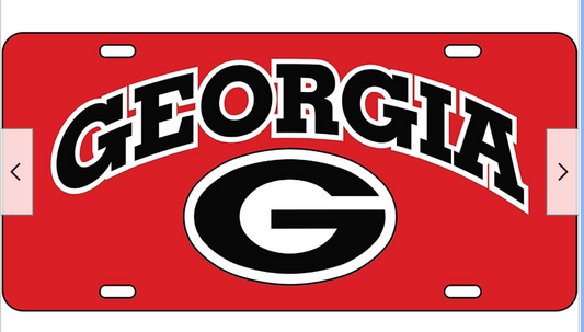 UGA Georgia Arch/Super G Silver License Plate