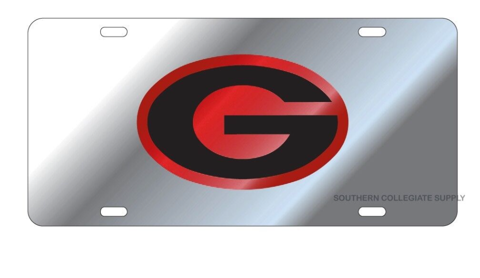 UGA Mirrored Super G License Plate