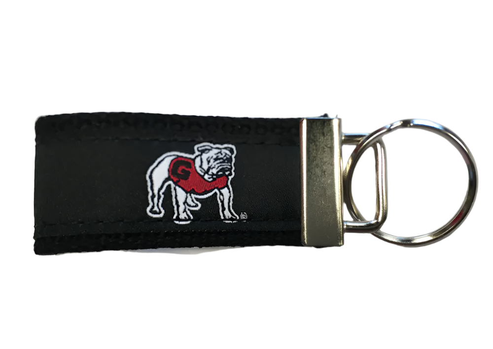 UGA Ribbon Keychain