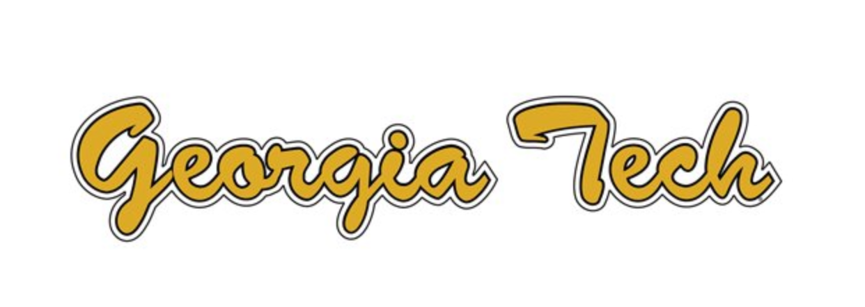 Gt Script Sticker GA Tech GT Script 16