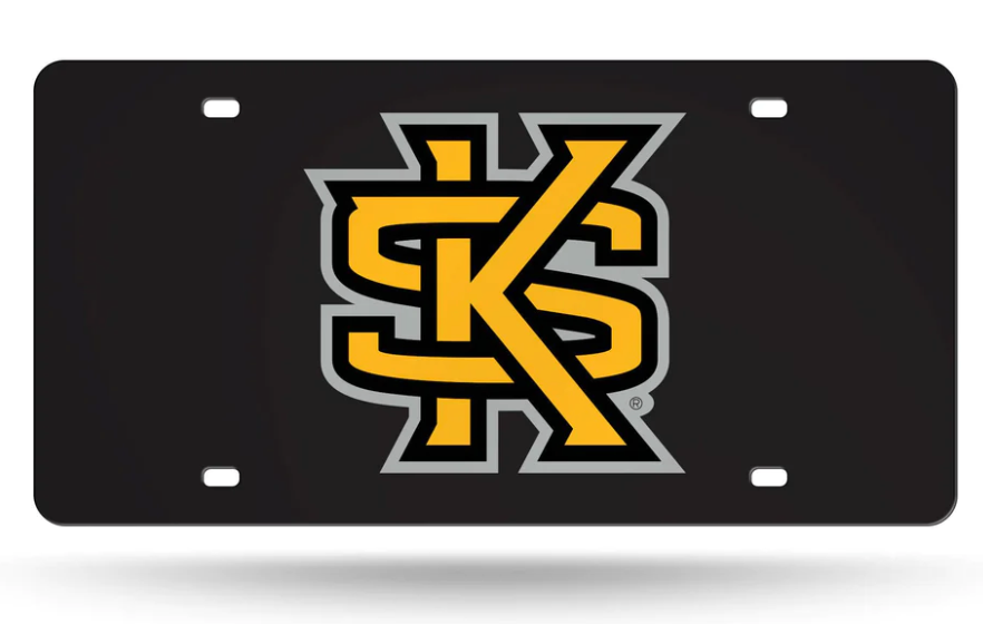 KSU License Plate Laser Cut Mirror