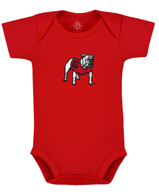 UGA Infant Onesie Red Standing Dog
