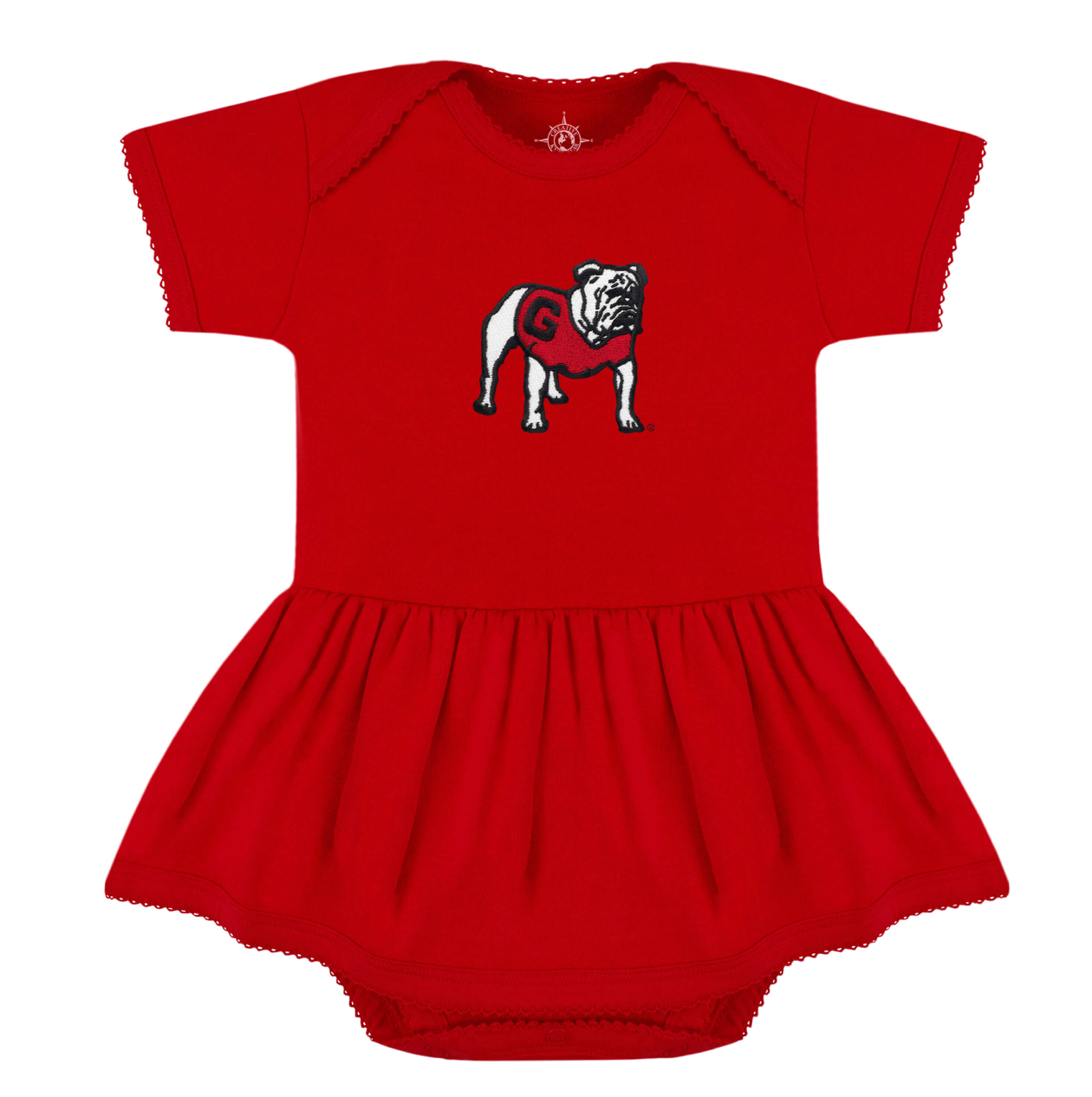 UGA Infant Picot Dress Bodysuit